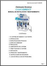 Manual de instalación Osmosis inversa OsmoDirect Manual de instalación Osmosis inversa OsmoDirect